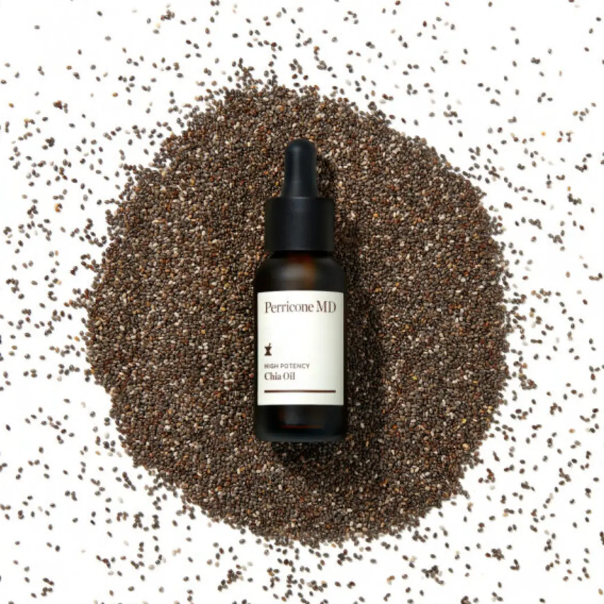 Detail pleťového oleje Perricone MD High Potency Chia Oil s pipetou