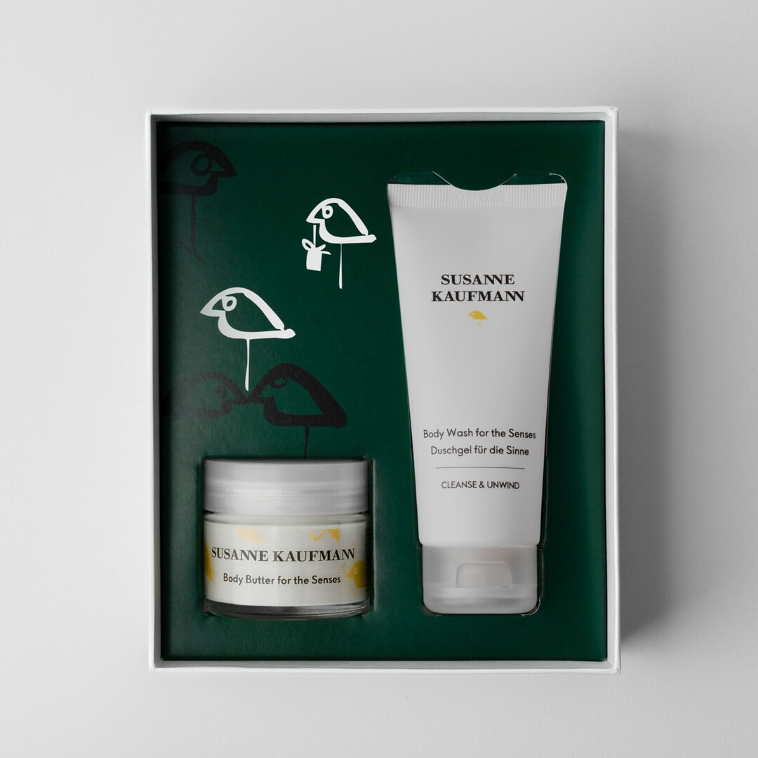 Otevřený vánoční set Susanne Kaufmann For The Senses Body Ritual se sprchovým gelem a tělovým máslem