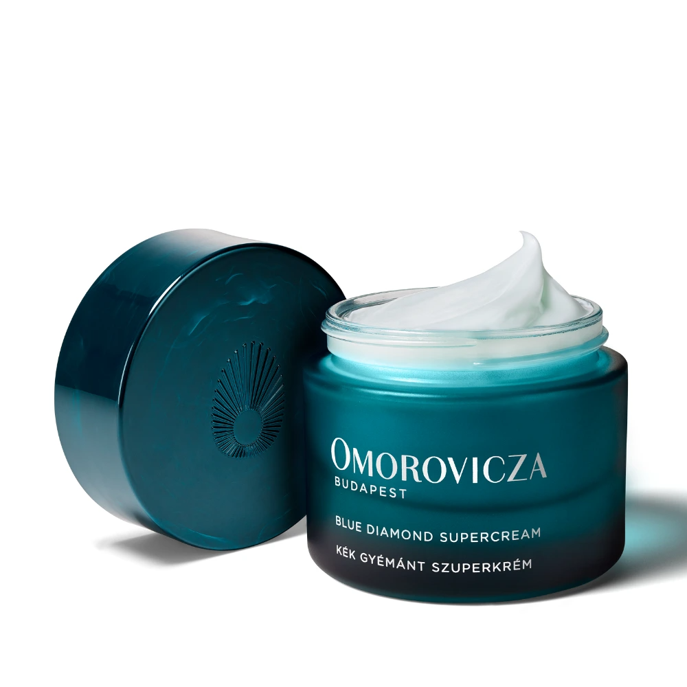 Otevřený Zpevňující hydratační krém Omorovicza (Blue Diamond Supercream) s detailem textury