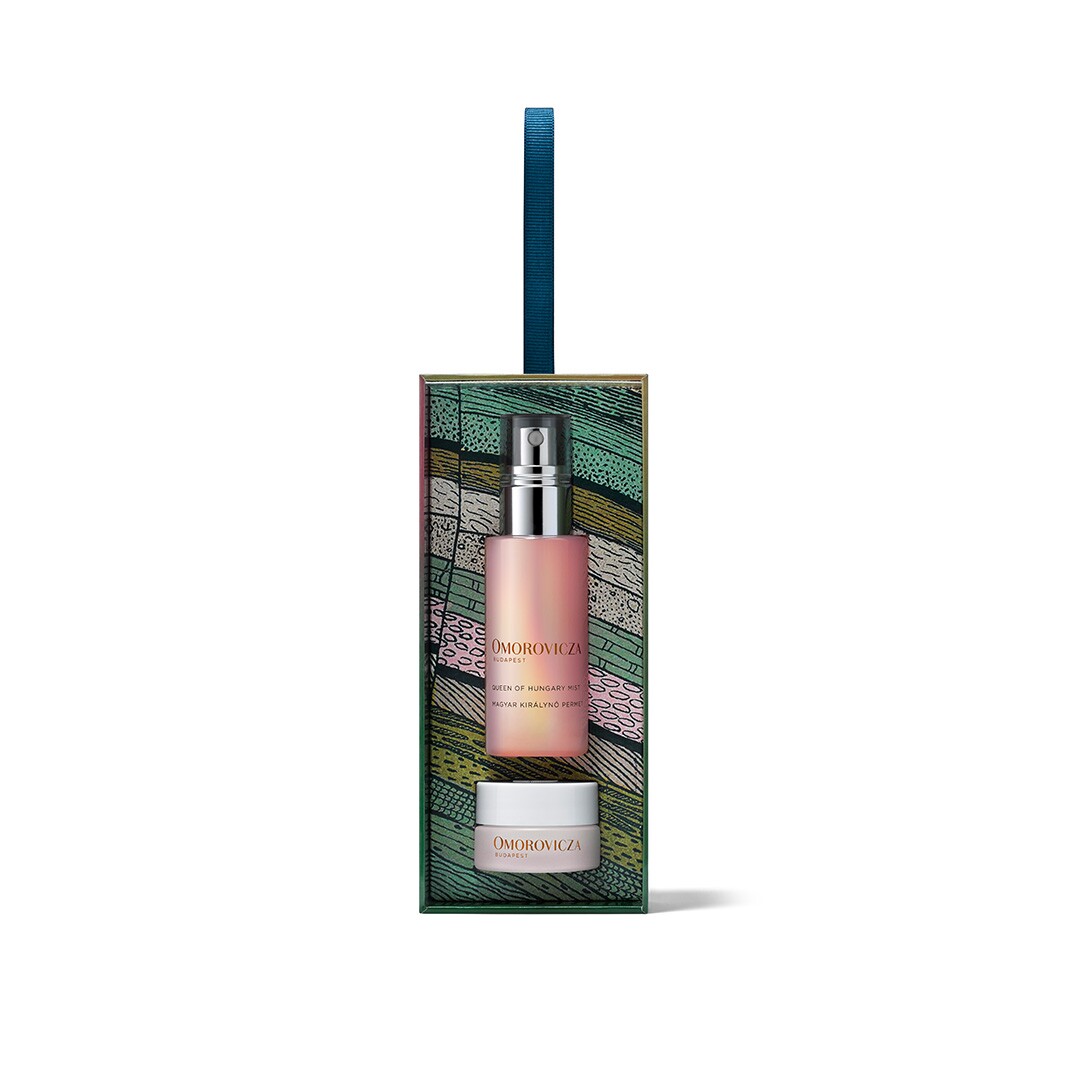 Otevřené dárkové balení Omorovicza The Daily Radiance Ritual se dvěma produkty