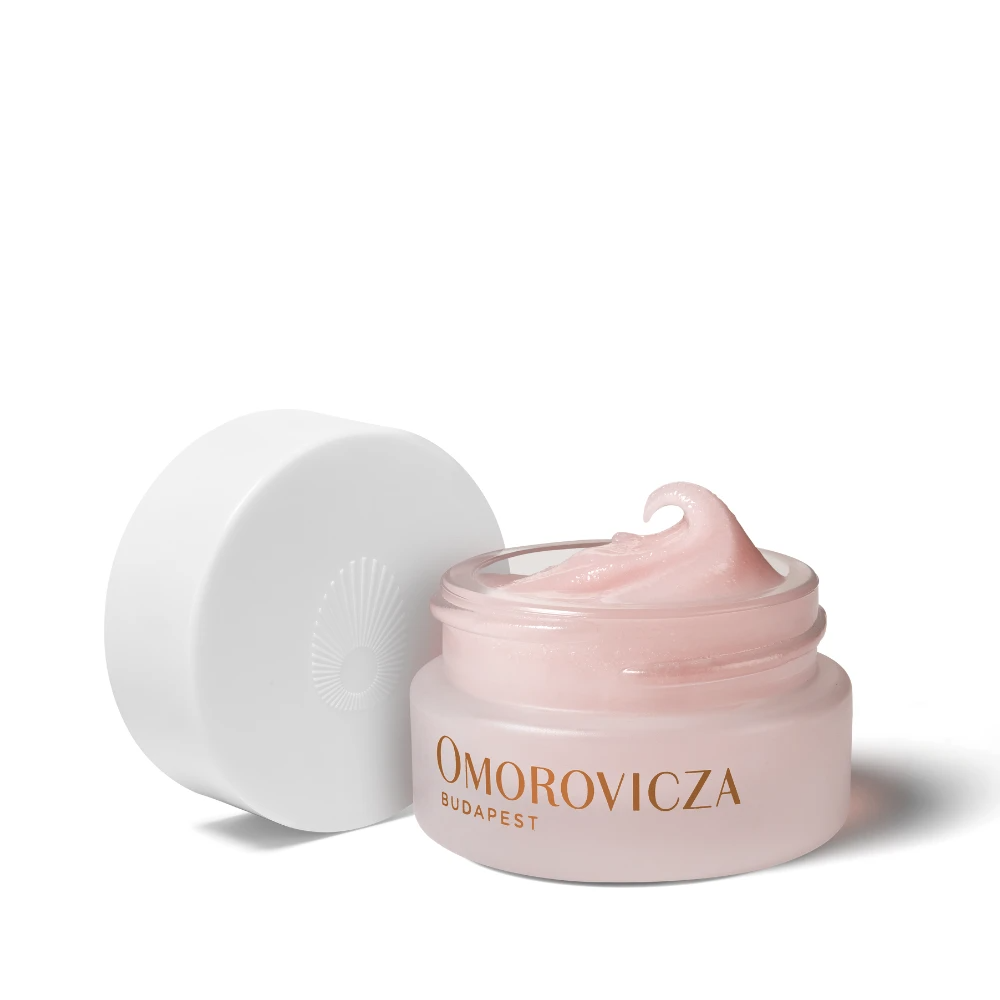 Detail růžové textury balzámu Omorovicza Perfecting Lip Balm