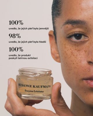 ✨ Rozjasněná, hladká a dokonale sjednocená pleť. To je účinek ikonického Enzymatického pleťového peelingu od Susanne...